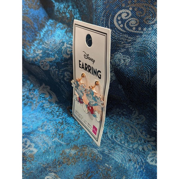 Disney Japan Mickey Mouse Happy Pose Clip On Earrings WT - Picture 2 of 8